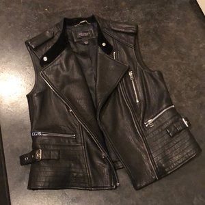 Victoria secret Genuine leather moto vest